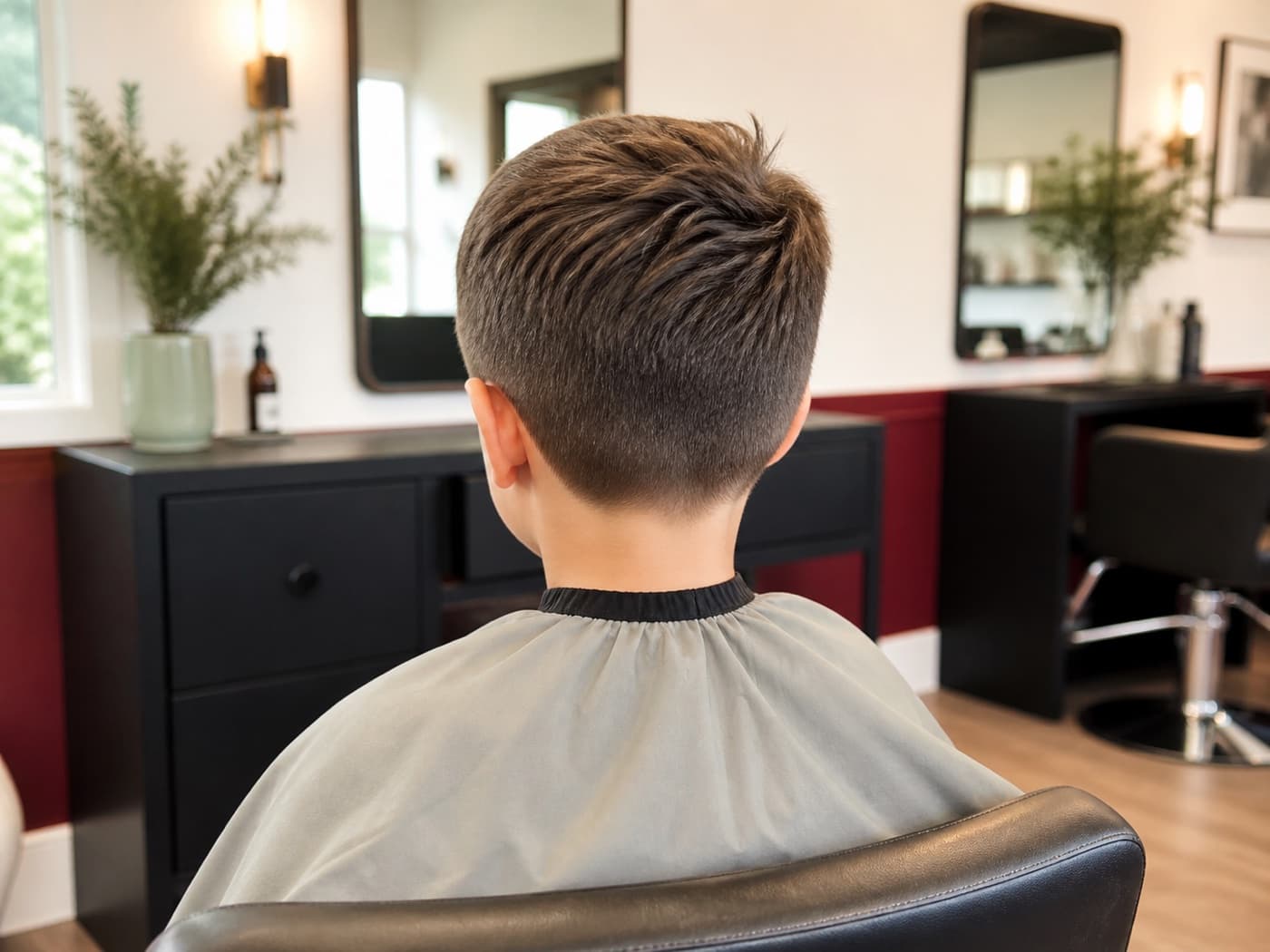 Illustrative child haircut service for kids under 11 at a welcoming hair salon