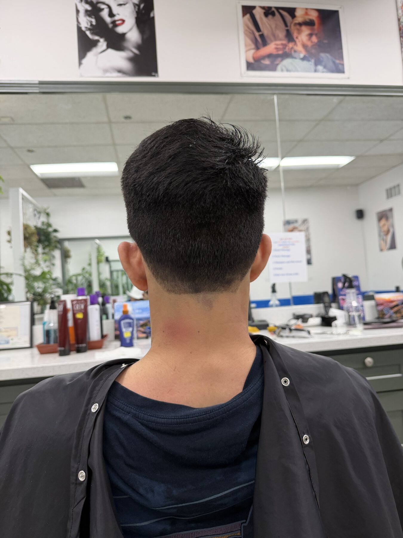 Men's tapered haircut with a clean neckline